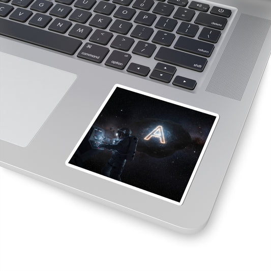 Cosmic Astronaut Kiss-Cut Sticker - Space-Themed Laptop Decal for Sci-Fi Lovers