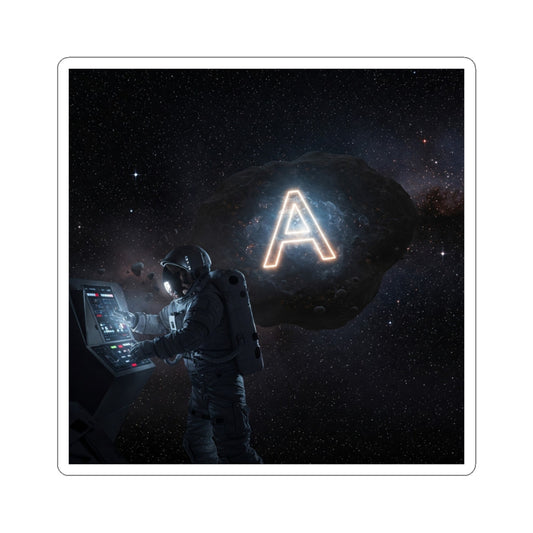 Cosmic Astronaut Kiss-Cut Sticker - Space-Themed Laptop Decal for Sci-Fi Lovers